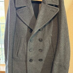 Burberry Men's Charcoal Pea Coat